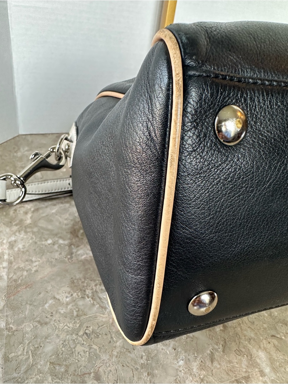 COACH Taylor Spectator Black Leather Satchel Crossbody Bag Chic Classic F27027 - Picture 10 of 13